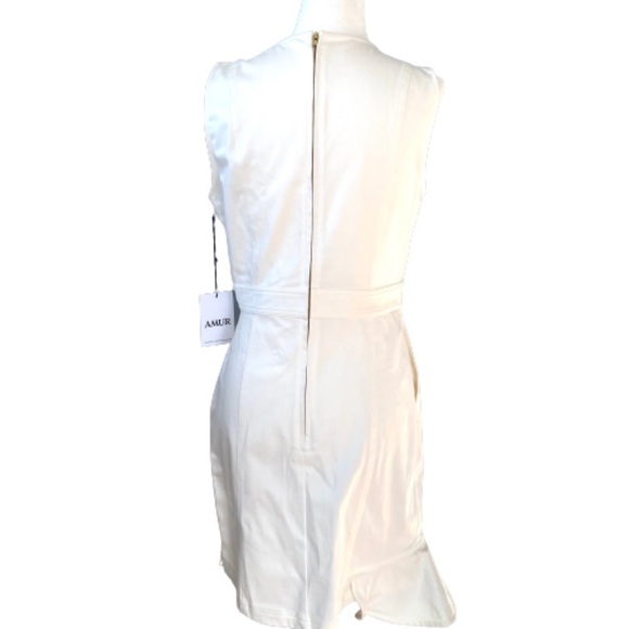 AMUR White Beba Buttoned Dress Size 6 - Picture 3 of 7